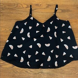 Torrid Black Watermelon Print Adjustable Strap Flowy Camisole